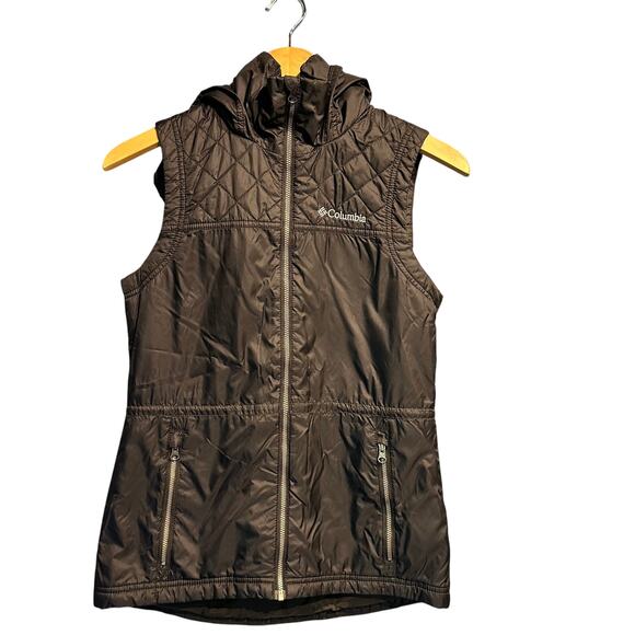 Columbia Size Extra Small Black Quilted Puffer Vest Warm Outdoor Gorpcore - Picture 2 of 9